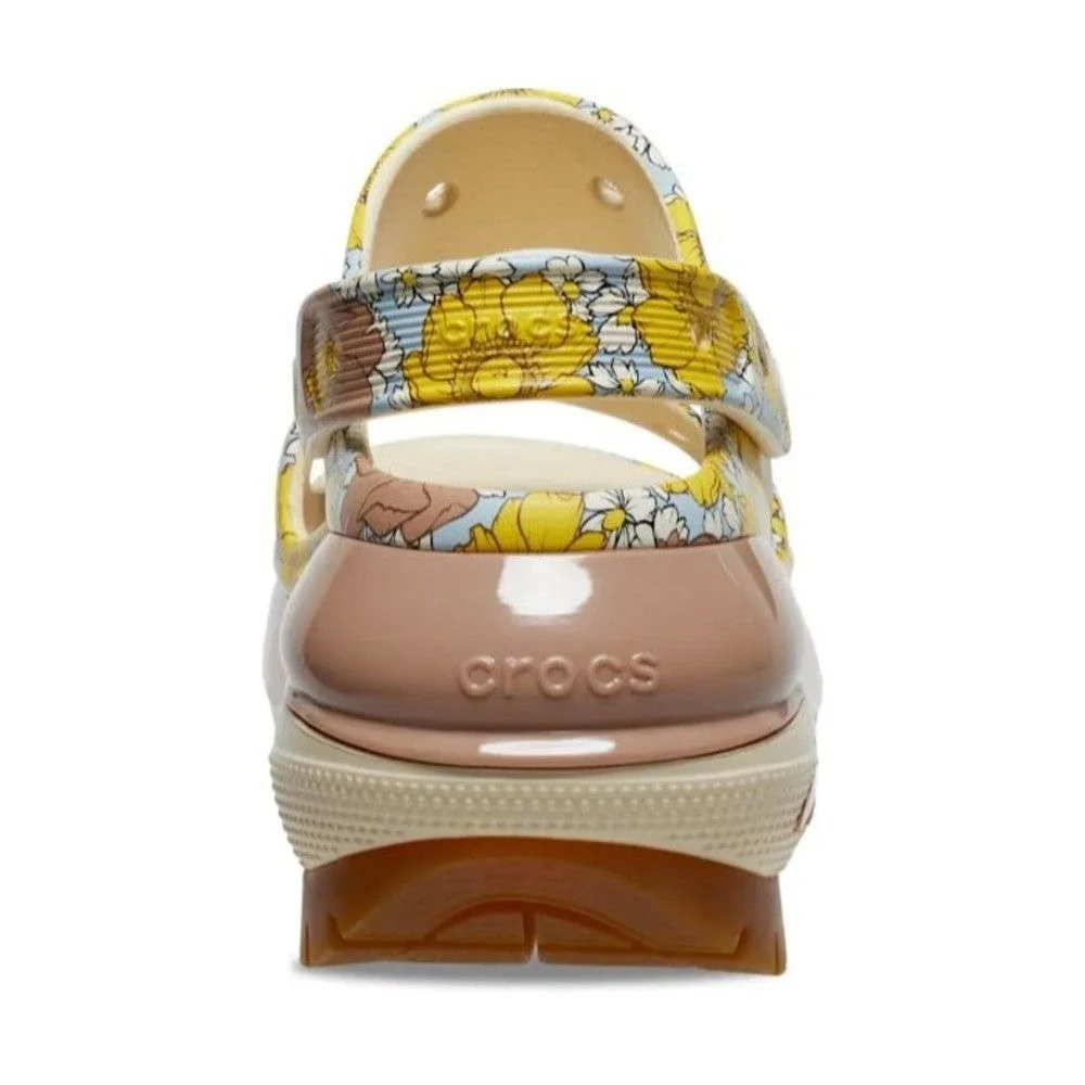Crocs Mega Crush Retro Floral Sandal Bone‎ Multi Sunflower Platform Size M7 W9